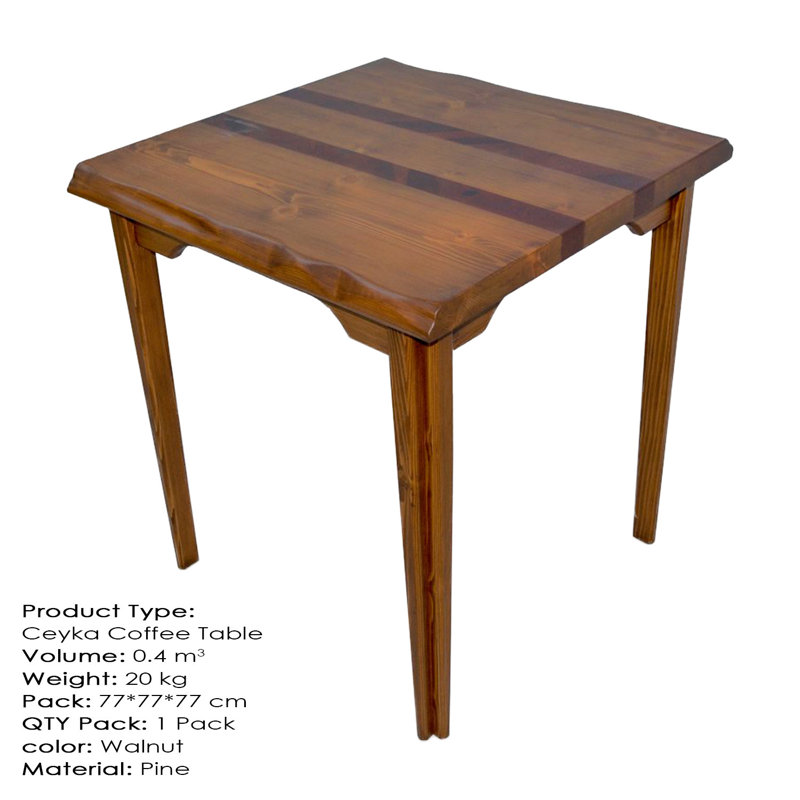 Table basse Haslett, H 29,53 po x L 29,53 po x l 29,53 po