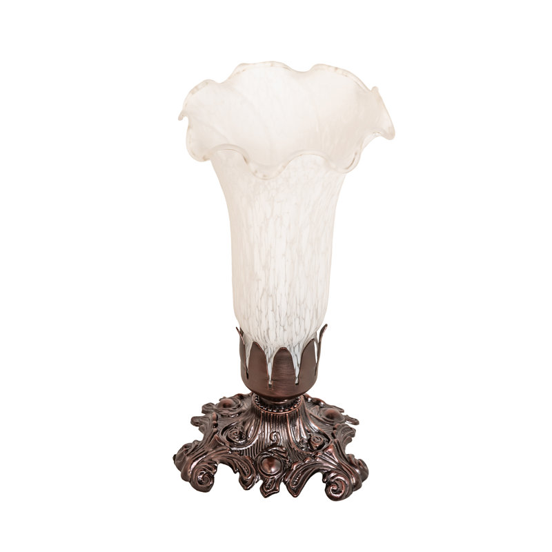 Meyda Tiffany & Stained Glass Table Lamp, White