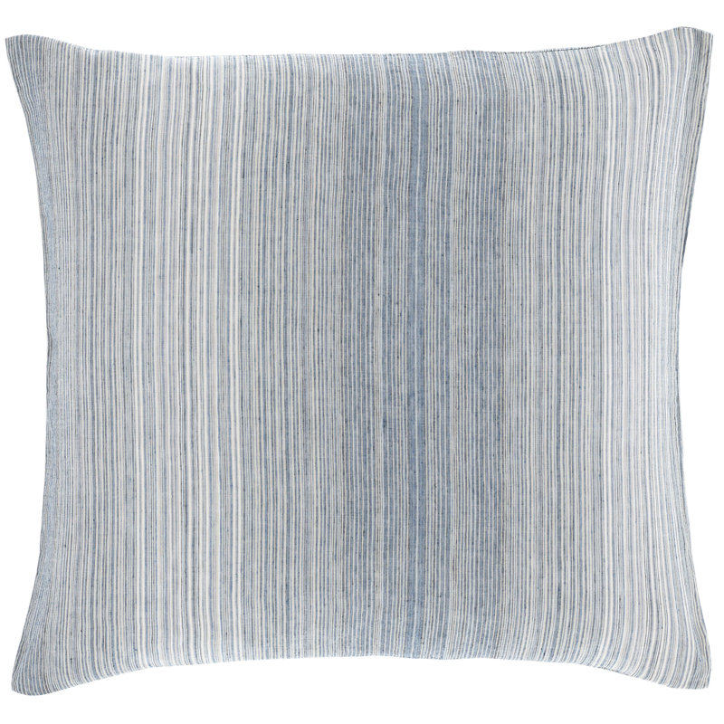 Sterling Stripe Linen Blue Sham, Euro