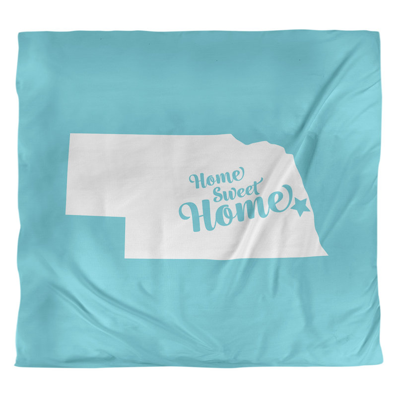 Housse de couette omaha doux, Housse de couette pour très grand lit, Bleu sarcelle, Polyester brossé