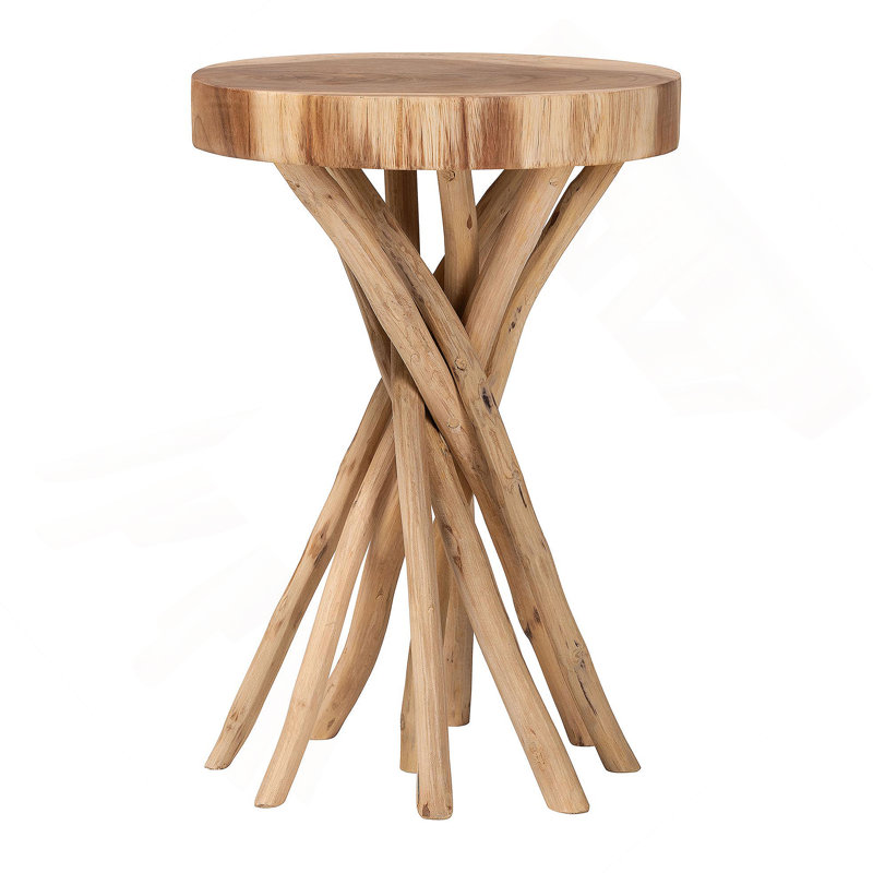 Table de bout en teck naturel