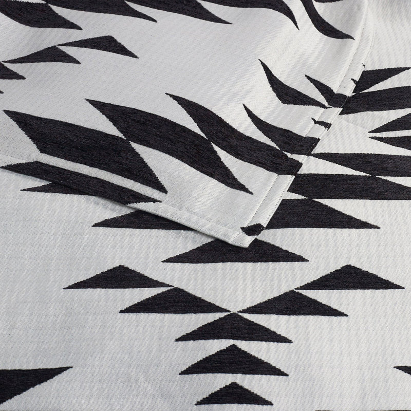 Amelia Black and White Cotton Aztec Queen Comforter Set