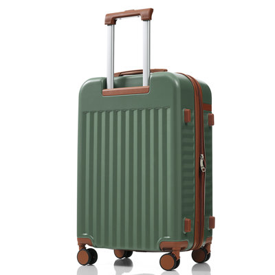 Luggage Set Of 3, 20Inch With USB Port, Front Opening Design Airline Certified Carry On Luggage, ABS Hard Shell Luggage With Spinner Wheels