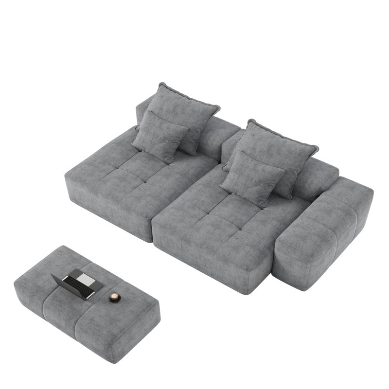 Canapé modulaire surdimensionné Modern, Gris