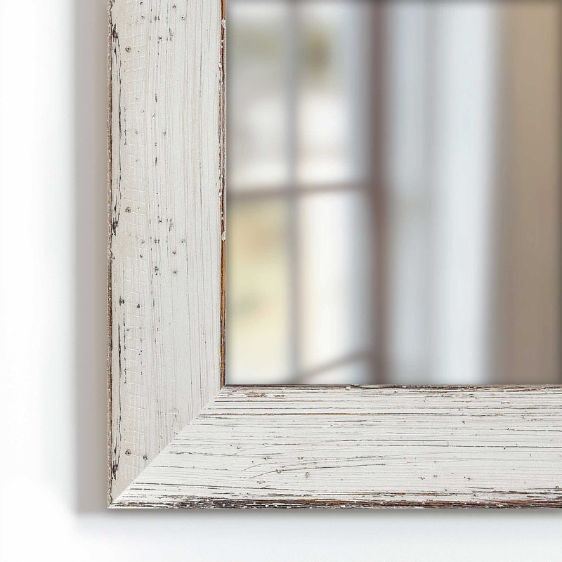 Miroir Country, Blanc mat, 41,5 po x 41,5 po