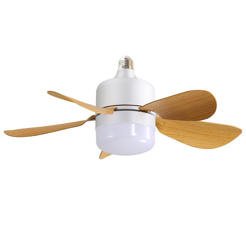 Ventilateurs de plafond à douille 16 pouces avec lumière DEL à intensité variable 2 en 1 petit ventilateur de plafond à vis