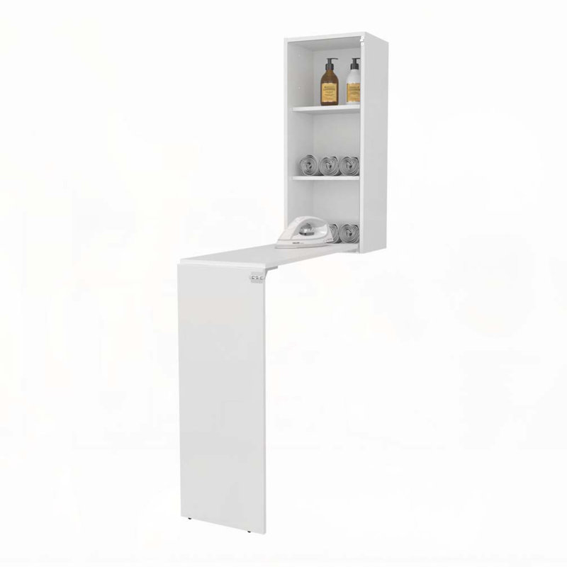 White Folding Table with Storage