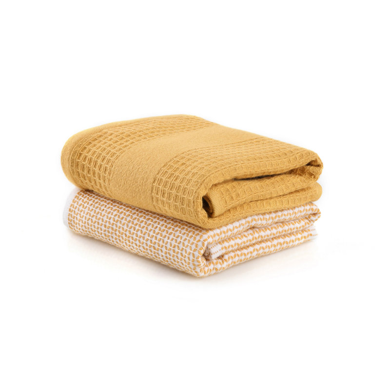 Luxury Microcotton Wash Towel Set (2 Pieces) - Soft and Absorbent, 15.7 x 23.6 Inches | 100% Microcotton, 11.2 oz/sq ft | Machine Washable at 104°F | Perfect for Spa, Gym, and Home Use, Quick-Drying Design
