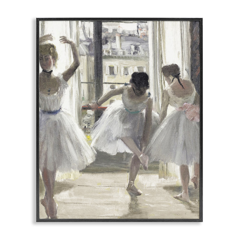 Ballet Class In pratique, giclée encadrée, design par Leah Straatsma, Giclée noire de minuit encadrée, H 20 po x l 16 po