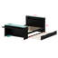 Lit de jour multi-usage en bois avec couchette, bureau d'étude, lumière DEL et charge USB-2021680721