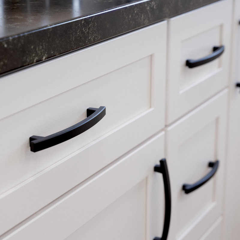 Matte Black Brass 5-Piece Cabinet Bar Pull Set