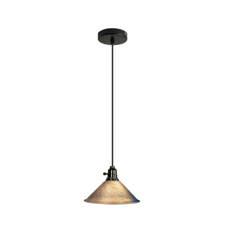Faris 1 - Light Black Pendant, Brushed Copper