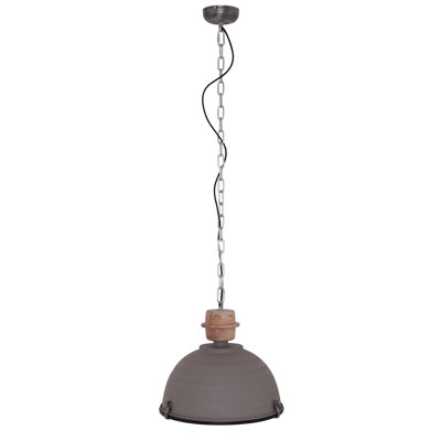 Cedeno 1 - Light Grey Dome Pendant