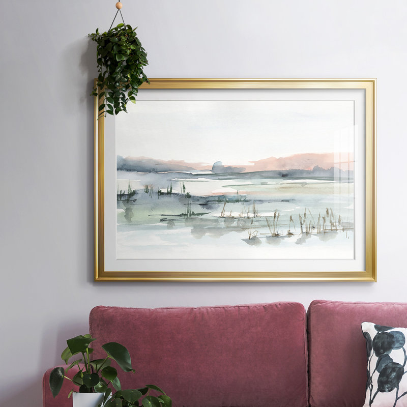 Marais Cattails II, H 30 po x l 44 po x P 1,5 po, Or