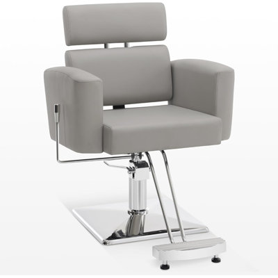 Fauteuil de coiffeur Inbox Zero Classic avec pompe hydraulique et fauteuil inclinable