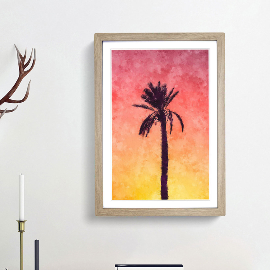 Summertime Palm Tree - Picture Frame Painting Print