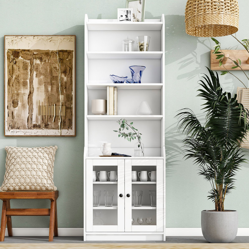 Élégante armoire haute avec porte en acrylique