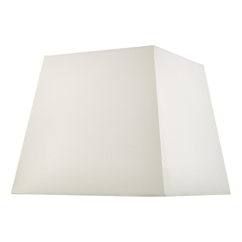 30cm H Faux Silk Square Lamp Shade ( Screw On ) in Ivory