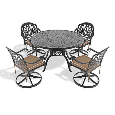5-Piece All-Weather Cast Aluminum Dining Set