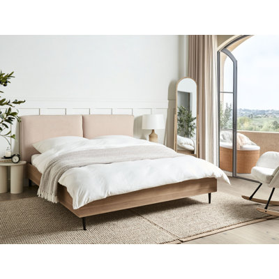 Bed Boucle LIMANTON 200 cm Beige