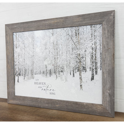 " Let Heaven And Nature Sing Winter Christmas Art Sign "