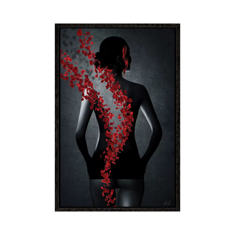 The Perfume 1 Piece Wall Art on Canvas, 66.04cm H x 45.72cm W x 3.81cm D, Black Framed Canvas