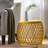 Enchanting Matte Yellow Iron Side Table, Detail Incorporated, 19.29"x19.29"x18.26", 20 Lbs Max Weight Capacity Glamorous Feature Accentuated, Load Increase-1706474134-1706474133