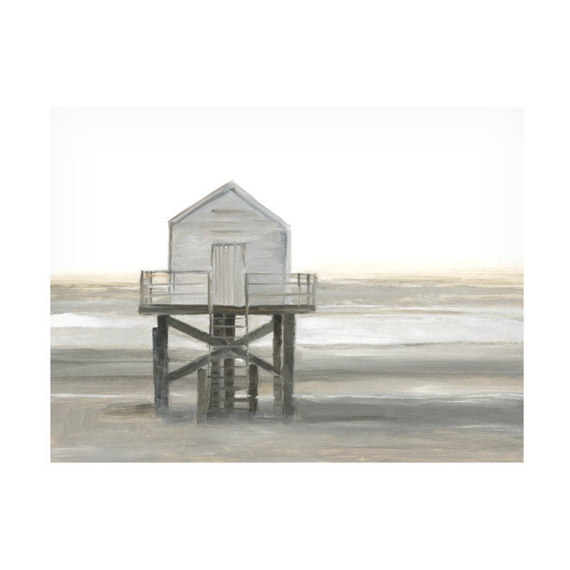 Art mural sur toile tendue - décoration murale «Weathered Beach Outpost I» d'Ethan Harper pour le salon, la chambre à coucher ou le bureau - 14 x 19