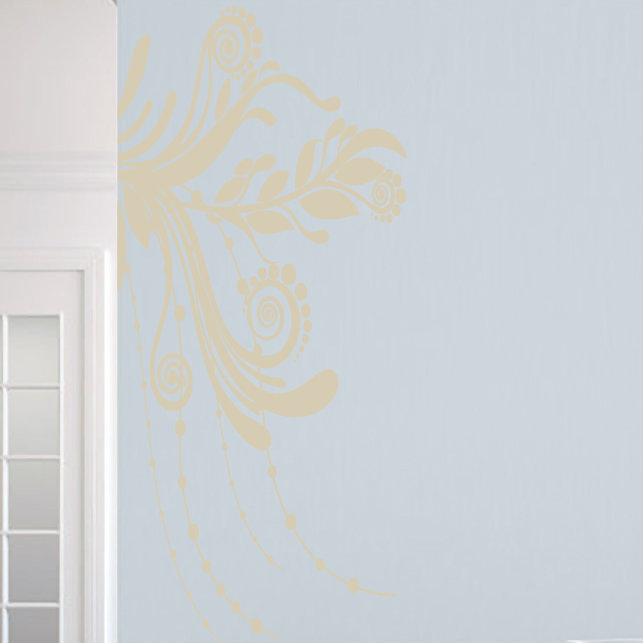 Décalcomanie murale en coin, Beige clair