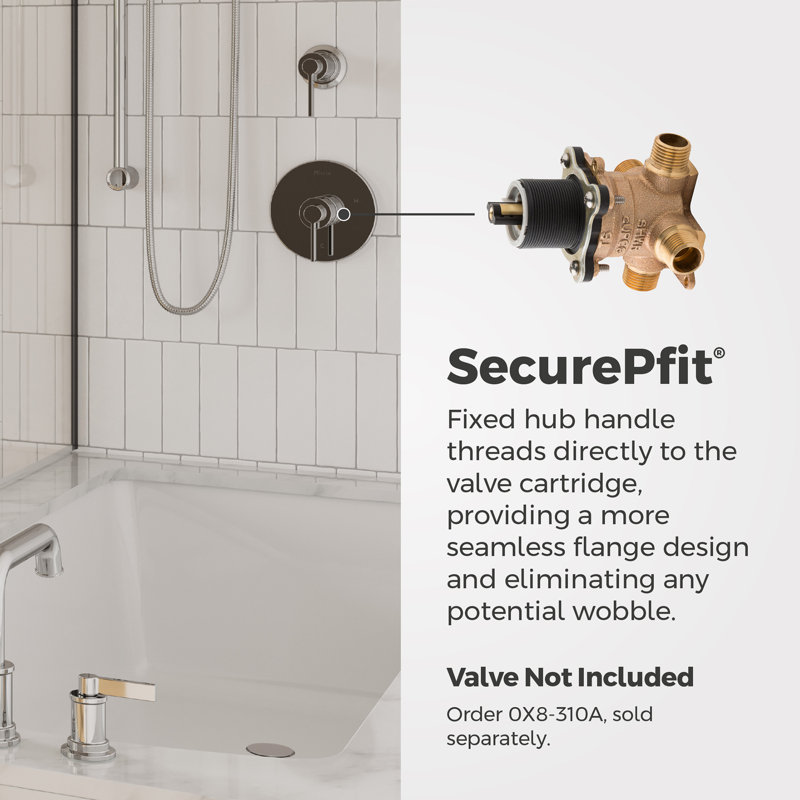 Ensemble de garniture de baignoire / douche à 1 poignée Havenridge en chrome poli, Polished Chrome