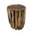Ranier Brown Teak Wood Handmade Live Edge Tree Branch Side End Accent Table with Clear Glass Top