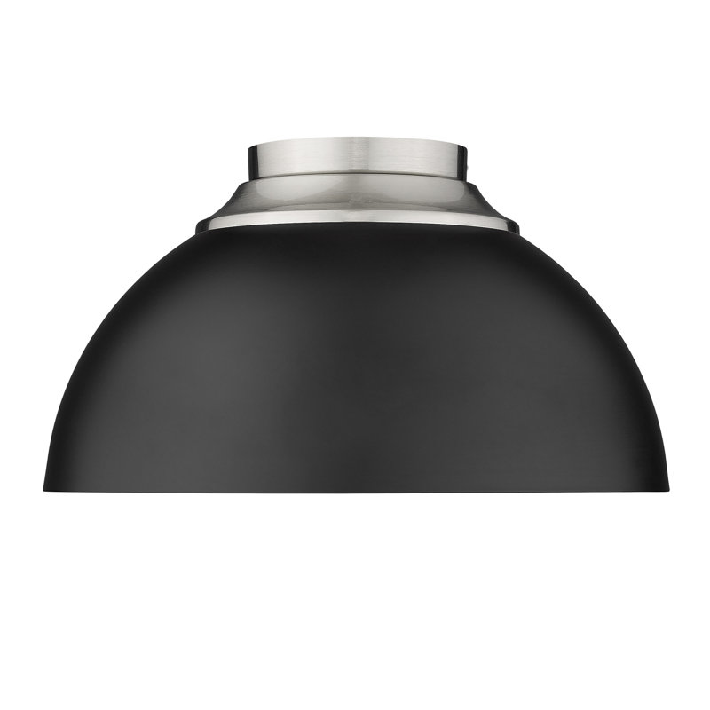 Ringwood Steel Flush Mount, Pewter, Matte Black