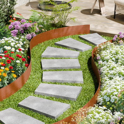 Steel Landscape Edging 6 Packs Weather-Resistant Garden Edging Border