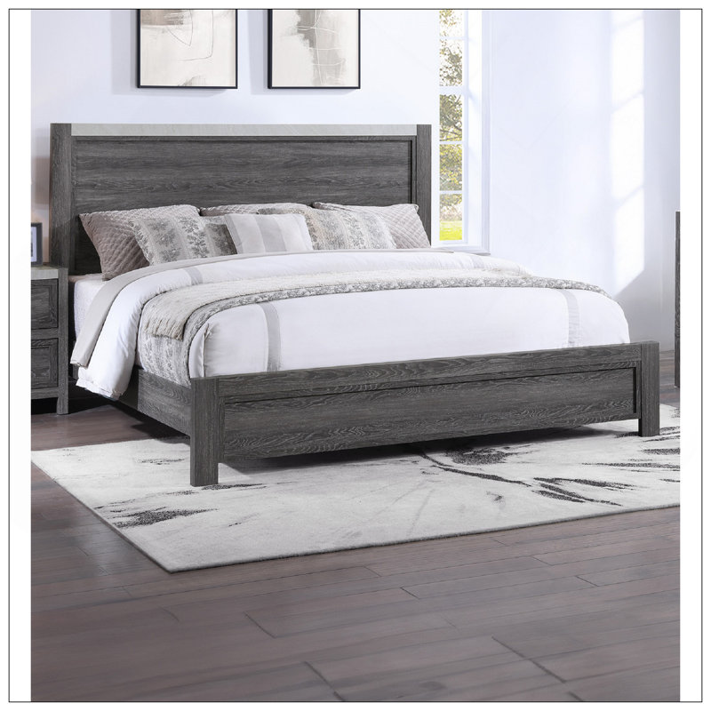 Mobilier de chambre à coucher contemporain à panneau 1pc, Grand