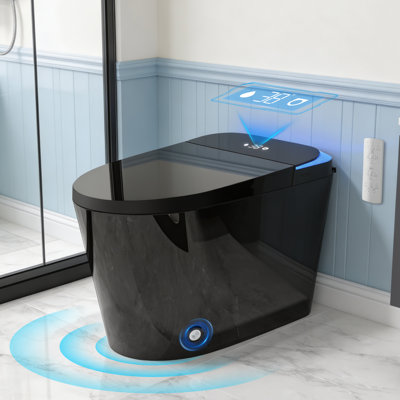 Modern Tankless Smart Toilet with Built-In Bidet & Touchless Flush