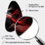 Abstraction contemplative rouge et noire II - horloge murale asymétrique moderne en métal, forme unique-104238637