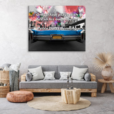 Astoria Grand Gallery Wrapped Canvas By Petra Durst-Benning: "Only a fool plays with fire in his own