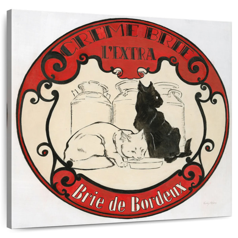 Étiquette de fromage rétro Yarlin I, H 10 po x l 10 po