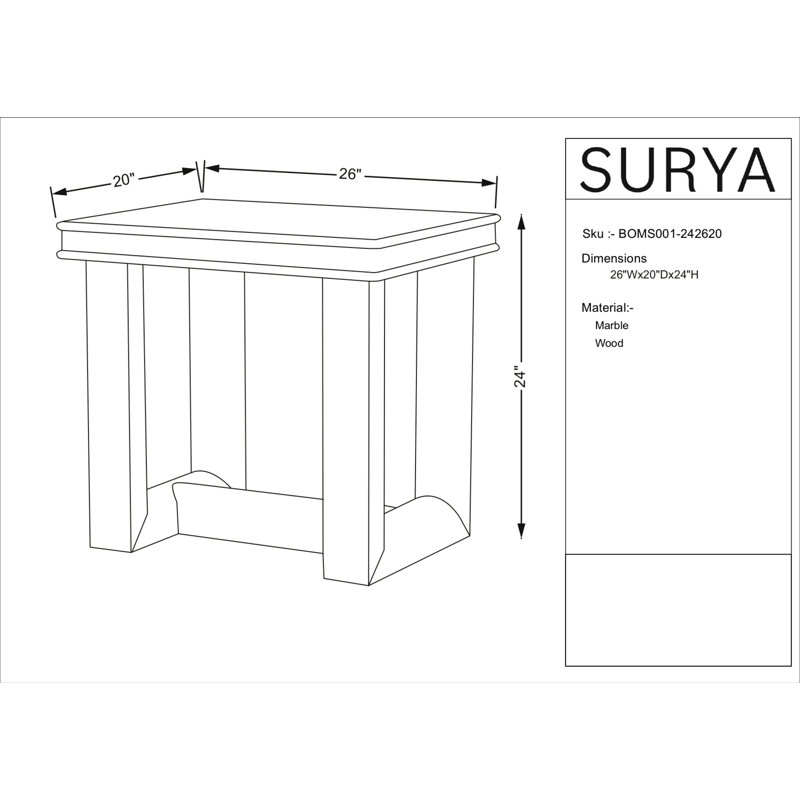 Becki Owens x Surya Mayson End Table