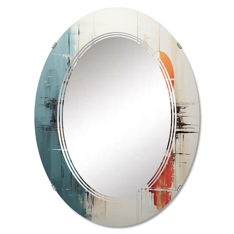 Warnfried - Miroir mural moderne ovale, 36 po x 24 po
