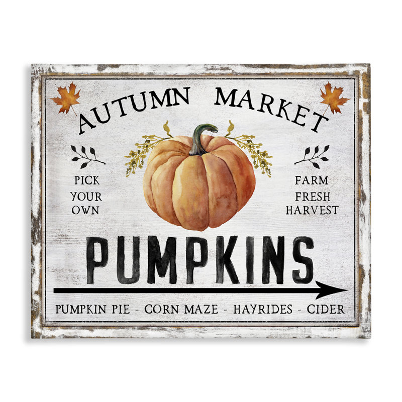 Autumn Market with Arrow Canvas Wall Art by Creatif Belle, 16" H x 20" W