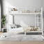 Lits gain d'espace avec rangement, lit superposé moderne en métal blanc pour la maison