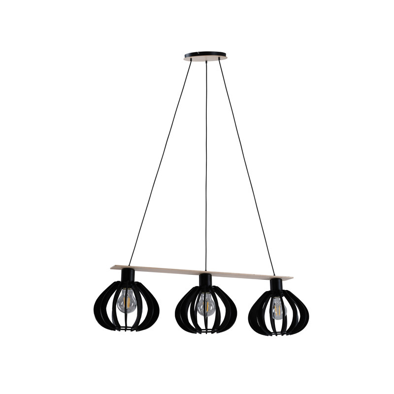 Palmyra 3 - Light Kitchen Island Pendant, Black