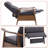 Modern Minimalist Upholstered Leisure Recliner with Adjustable Backrest and Footrest-1257523784