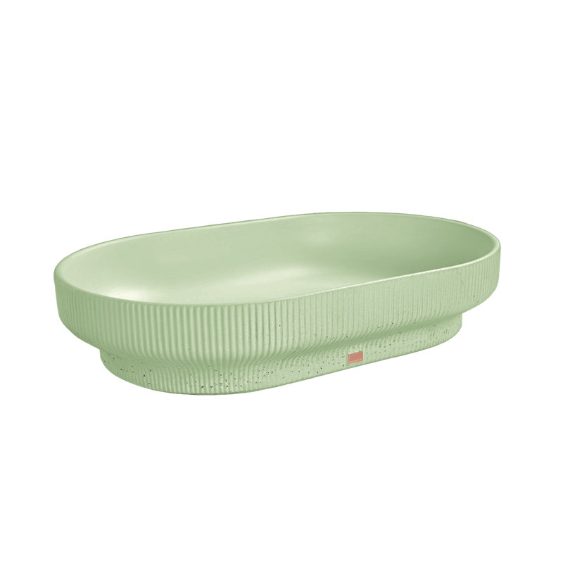 Lotus 22.4'' L Bathroom Sink, Ceiba Green