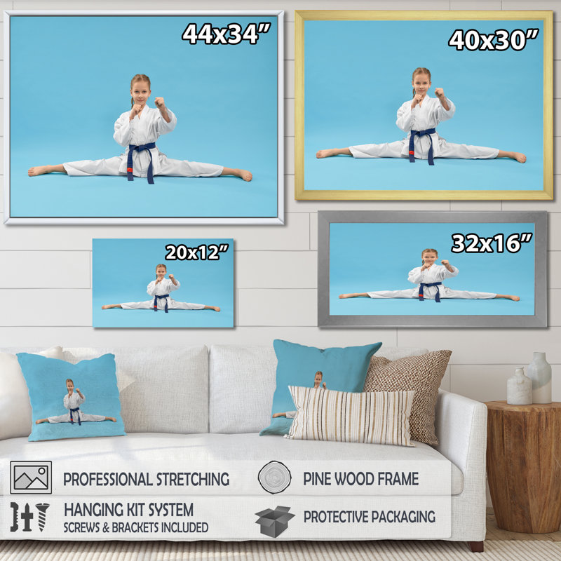 Karaté Kid, reproduction d'art sur toile, H 30 po x l 40 po x P 1,5 po, Toile tendue