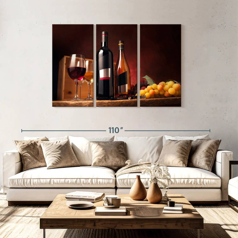 Yarlin Wine On The Table, 48" H x 74" W