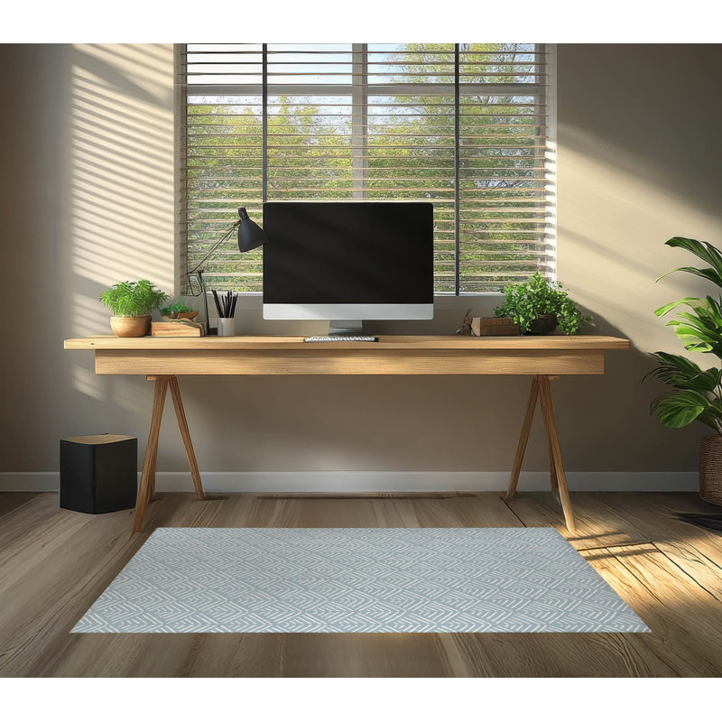Tapis de bureau Tribal Dreamer, L 3 pi x L 2 pi, Bleu ardoise