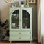 Buffet Farmhouse, buffet à porte arquée en verre trempé avec plateau à niveaux, garde-manger à 2 tiroirs pour la cuisine, la salle à manger, le salon, le vestibule et le bar