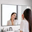 Élégant miroir rectangulaire encadré en aluminium pour salle de bain, chambre à coucher-1210179008-1210179012